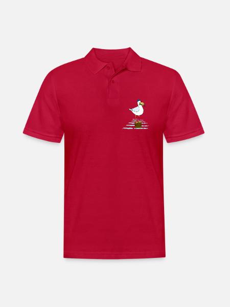 Möwe - Männer Poloshirt - cherry red