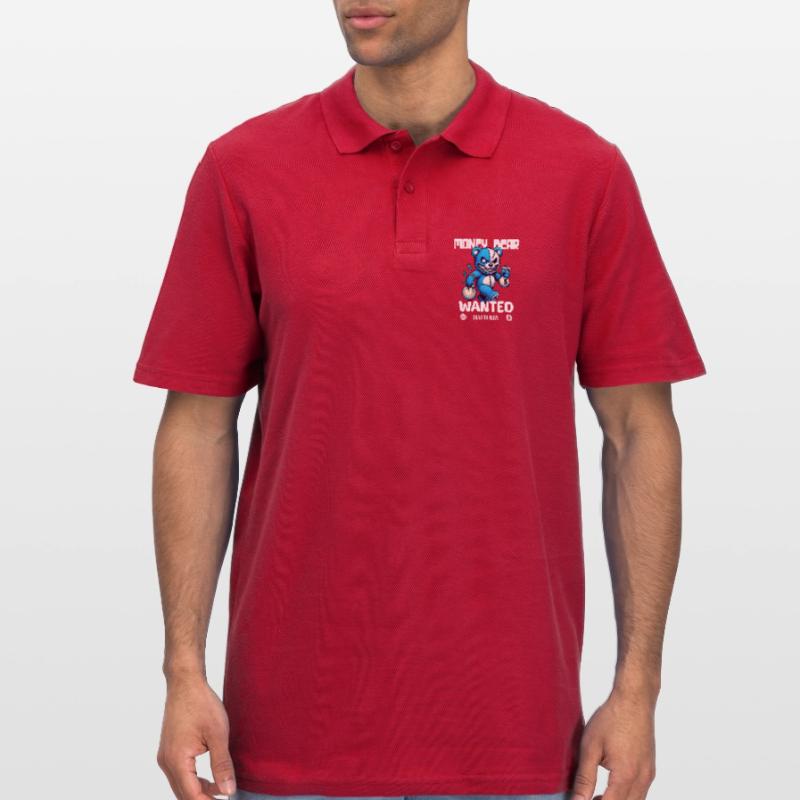 Gesucht wird böser Bär tot oder lebendig Männer Poloshirt