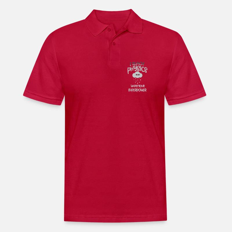 Physics Physicist Physics Student Physics Teacher - Men's Polo Shirt - cherry red