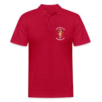 Seepferdchen Spruch Lustiges Seepferdchen Geschenk - Männer Poloshirt - cherry red - Vorne - Jaron (178cm)