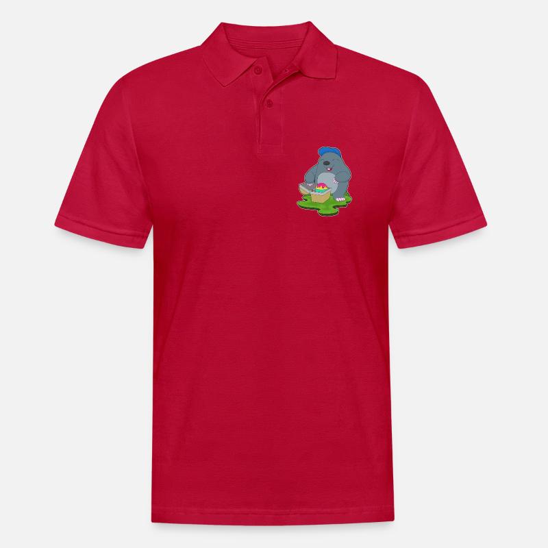Mole Easter Easter Egg - Men's Polo Shirt - cherry red