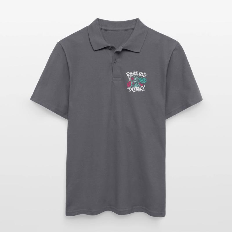 Radicalized Basic Decency Graffiti Men's Polo Shirt