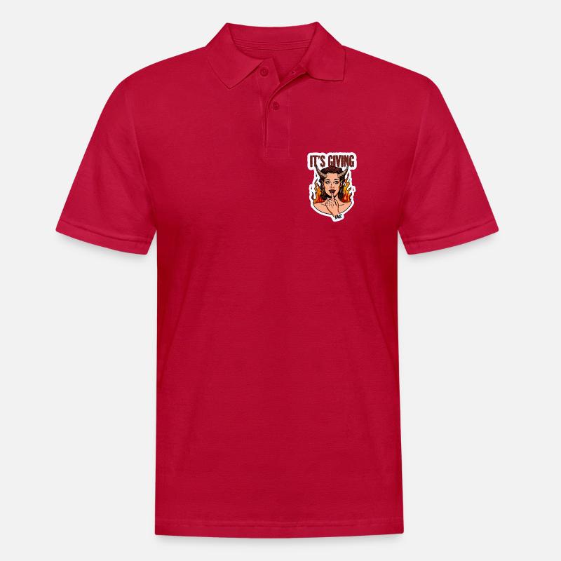 Devilish Diva Flame - Men's Polo Shirt - cherry red