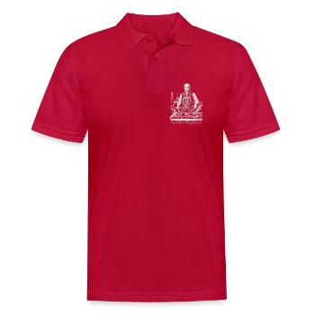 John Quincy Adams beim BBQ Grillen - Männer Poloshirt - cherry red - Vorne - Jaron (178cm)