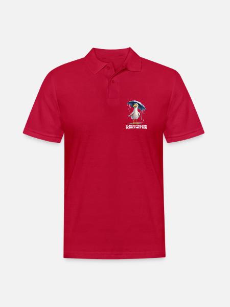 Schietwetter Spruch – Lustige Möwe Norden Küste - Männer Poloshirt - cherry red