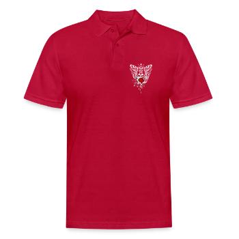 Gothic Wicca Goth Okkult Skullmystic Auge  - Männer Poloshirt - cherry red - Vorne - Jaron (178cm)