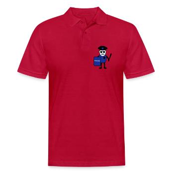 Policeman avec matraque - Polo Homme - cherry red - Devant - Jaron (178cm)
