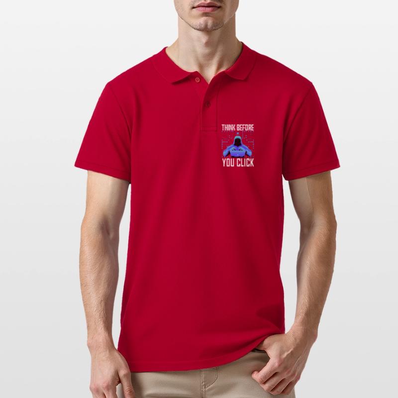 Hacker-Hacker-Hacker-Programmierer Linux Cybersicherheitsdaten Männer Poloshirt