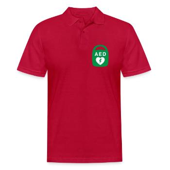AED-Herznotfall-Medizin-Symbol - Männer Poloshirt - cherry red - Vorne - Jaron (178cm)