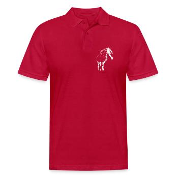 Majestic Horse - Männer Poloshirt - cherry red - Vorne - Jaron (178cm)