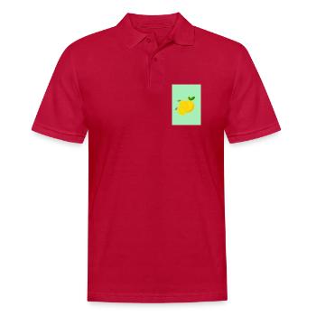 Zitronen - Männer Poloshirt - cherry red - Vorne - Jaron (178cm)
