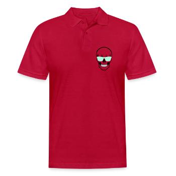 Farbverstellbare Sonnenbrille Smile Skull - Männer Poloshirt - cherry red - Vorne - Jaron (178cm)