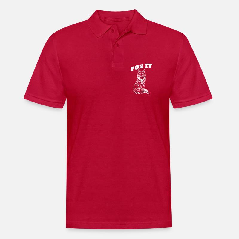 Fuchs-Silhouette - Fox it - Männer Poloshirt - cherry red
