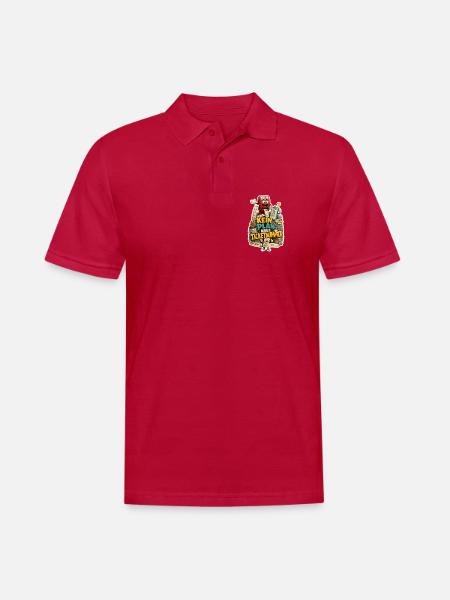 Kein Plan Aber Ticketnummer Büro Humor Spruch - Männer Poloshirt - cherry red