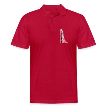 Laboe Marine-Ehrenmal Minimalist Art - Männer Poloshirt - cherry red - Vorne - Jaron (178cm)