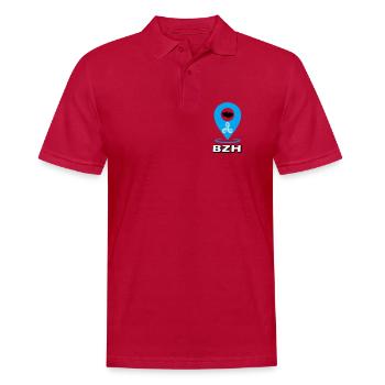 Triskel Breizh Blue - Men's Polo Shirt - cherry red - Front - Jaron (178cm)