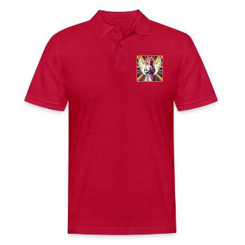 Schutzengel Pop-Art - Männer Poloshirt - cherry red - Vorne - Jaron (178cm)