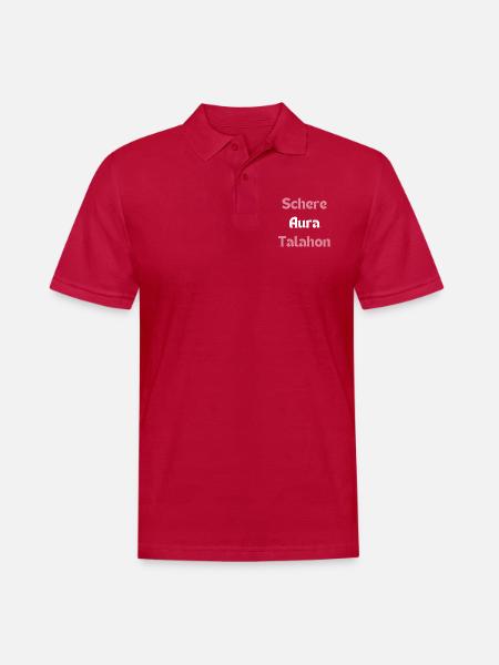 AURA Schere Talahon - Männer Poloshirt - cherry red