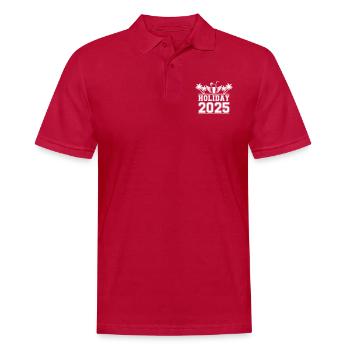 Holiday 2025 - Men's Polo Shirt - cherry red - Front - Jaron (178cm)
