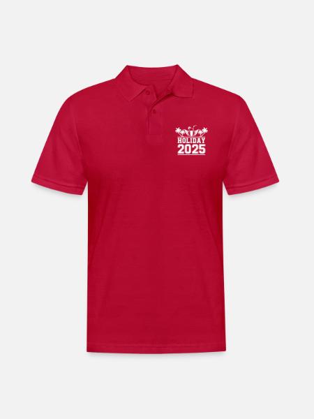 Holiday 2025 - Men's Polo Shirt - cherry red