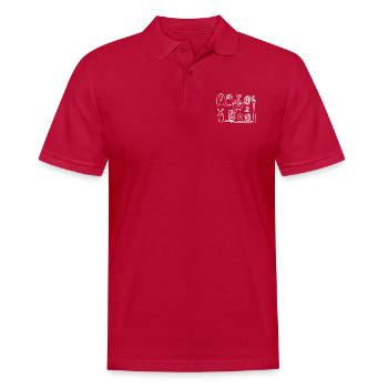 Samples and white - Men's Polo Shirt - cherry red - Front - Jaron (178cm)
