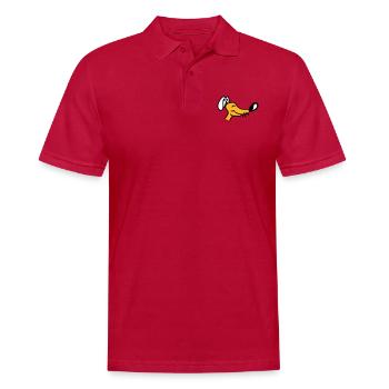 Visage de chien Petit Tête d’animal de compagnie Mignon - Polo Homme - cherry red - Devant - Jaron (178cm)
