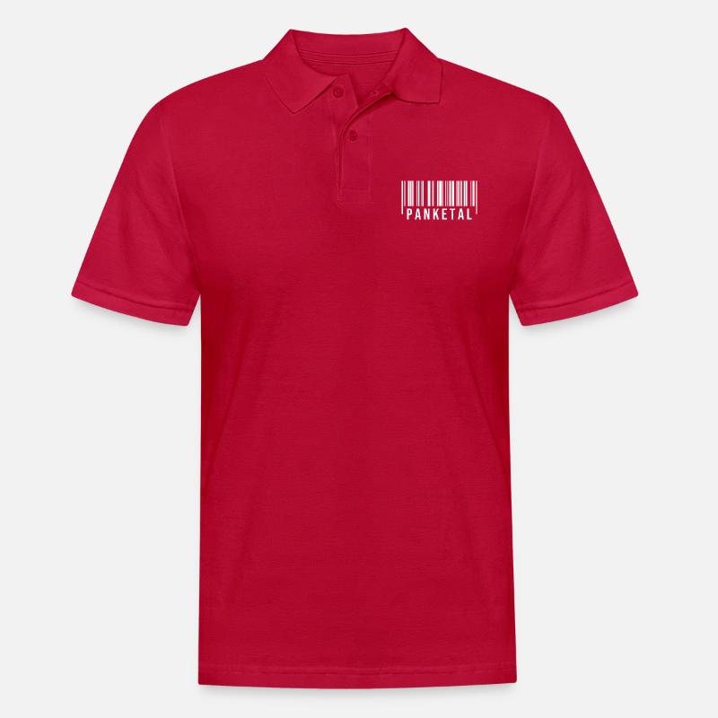 Panketal Strichcode - Männer Poloshirt - cherry red