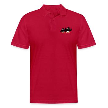 2 Penguins Bodybuilder Lunettes de soleil Casque Équipe - Polo Homme - cherry red - Devant - Jaron (178cm)