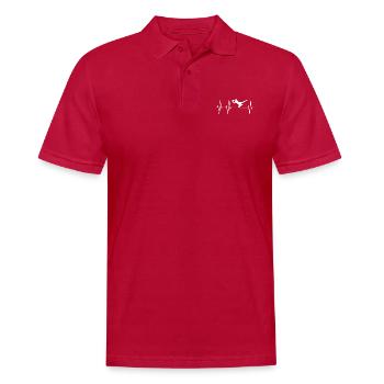 Gardien gardien impulsion des battements cardiaques palpitations - Polo Homme - cherry red - Devant - Jaron (178cm)
