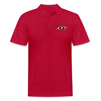 Three Breakdance Penguins Dancing Party Fun Music - Men's Polo Shirt - cherry red - Front - Jaron (178cm)
