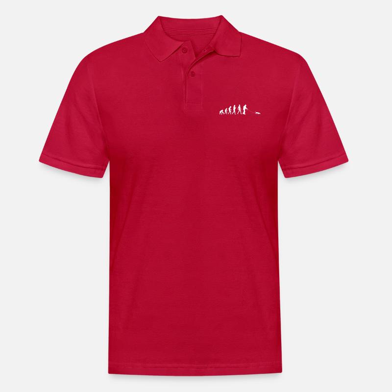 Evolution Mantrailing - Männer Poloshirt - cherry red