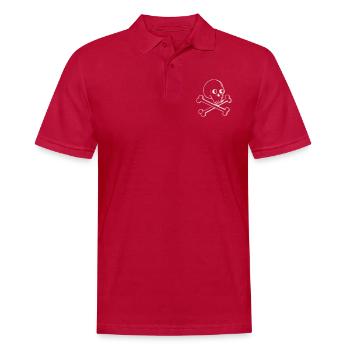 Crâne et os - Polo Homme - cherry red - Devant - Jaron (178cm)