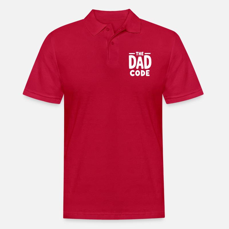 Der Papa-Code - Männer Poloshirt - cherry red