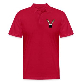 Hase Zylinder Hut Zauberer Kaninchen zaubern Trick - Männer Poloshirt - cherry red - Vorne - Jaron (178cm)