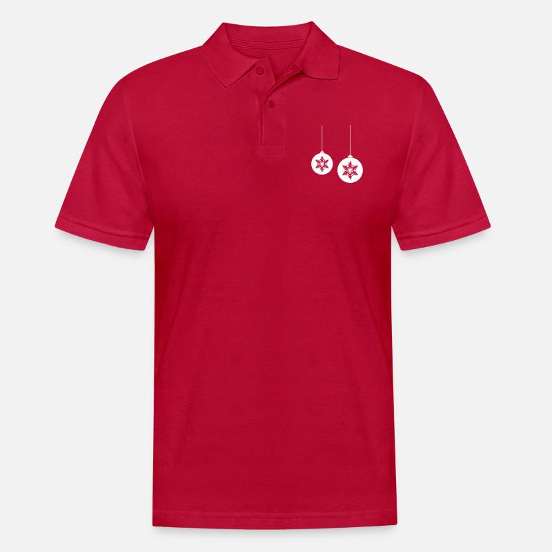 Weihnachtskugel stern 2 - Männer Poloshirt - cherry red