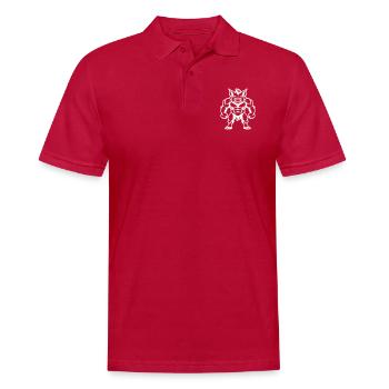 Bande dessinée Sanglier - Polo Homme - cherry red - Devant - Jaron (178cm)