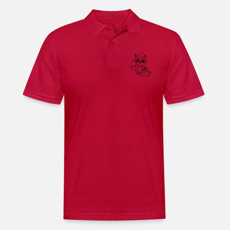 Fuchs Rotfuchs Weihnachtsmann Weihnachten Geschenk - Männer Poloshirt - cherry red