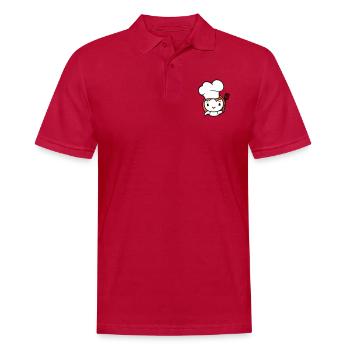 Bird Chef Hat Duck Delicious Hunger Food Cute - Men's Polo Shirt - cherry red - Front - Jaron (178cm)
