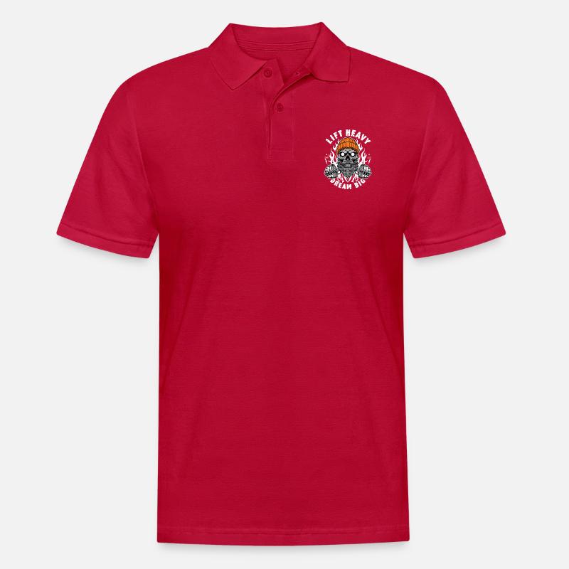 Heben Sie schwer - Männer Poloshirt - cherry red