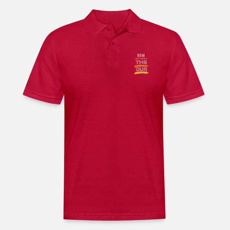 Nous devons protéger les droits de nos enfants - Polo Homme - cherry red