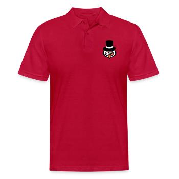 Sir hibou chapeau haut de forme monocle verres riches M. - Polo Homme - cherry red - Devant - Jaron (178cm)