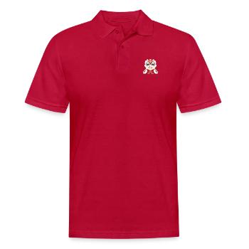 Nouvel An Chinois - Chat Danse du Lion - Polo Homme - cherry red - Devant - Jaron (178cm)