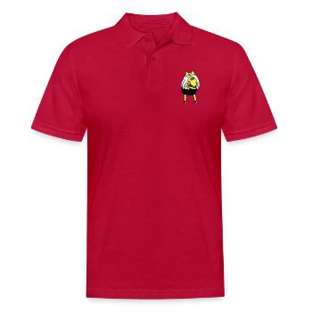 mouton noir fille femme goth emo fille jolie - Polo Homme - cherry red - Devant - Jaron (178cm)