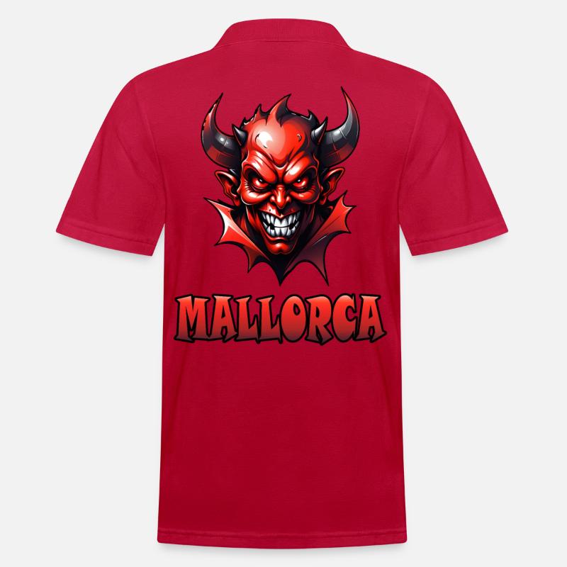 Mallorca mit Red Devil - Männer Poloshirt - cherry red