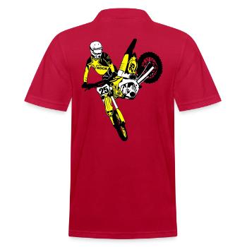 Moto Cross - motocross - Polo Homme - cherry red - Dos - Jaron (178cm)