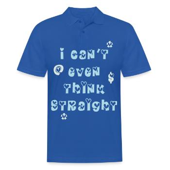 Je ne peux même pas penser à l’amour bleu błękitny - Polo Homme - bleu royal - Devant - Kai (181cm)
