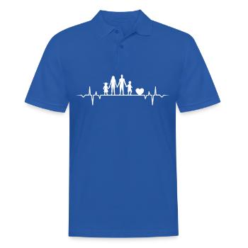 familie familien herzschlag mutter vater kind wtf - Männer Poloshirt - Royalblau - Vorne - Kai (181cm)