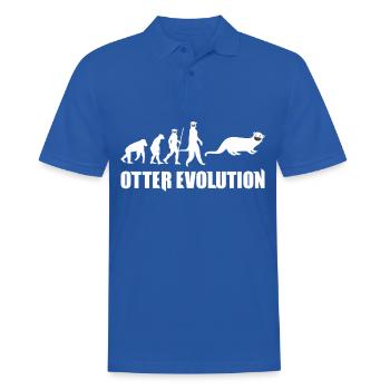 c’est evolution otters loutre de mer loutre - Polo Homme - bleu royal - Devant - Kai (181cm)