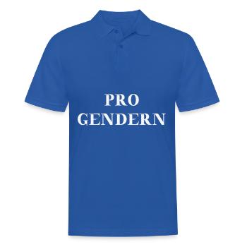Pro Gendern Geschenkidee Feminismus - Männer Poloshirt - Royalblau - Vorne - Kai (181cm)