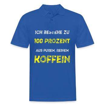 Koffein Kaffee Geschenkidee Koffeinholic - Männer Poloshirt - Royalblau - Vorne - Kai (181cm)